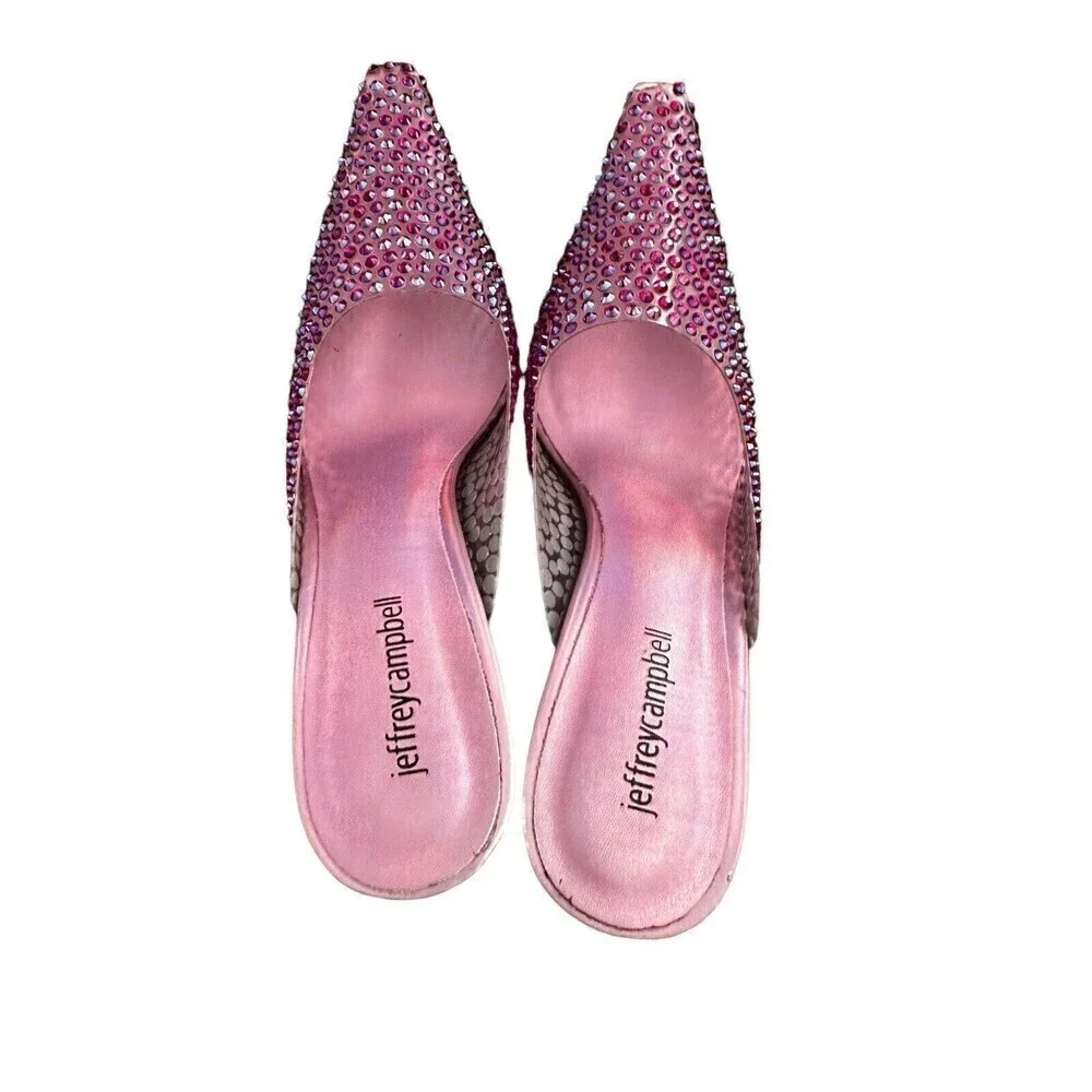 Jeffrey Campbell Romantiq Pumps in Pink Iridescent Clear 9   Womens